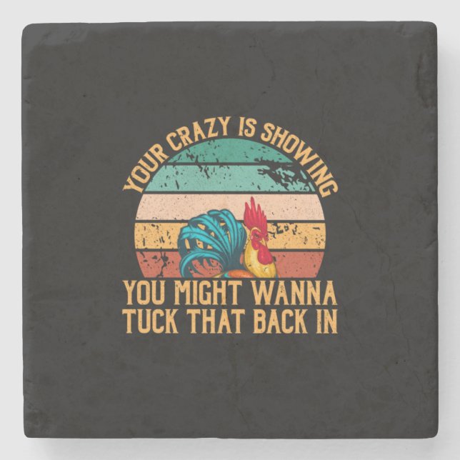 Chicken Lover | You Might Wanna Tuck Stone Coaster (Front)