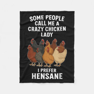 Chicken Lovers, Punny, Hensane Fleece Blanket