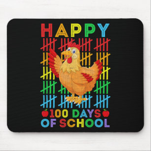 Chicken Lovers Teacher Student Happy 100 Days Of S Mouse Mat