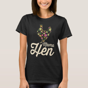 Chicken Mama Hen Colourful Farm Mum T-Shirt