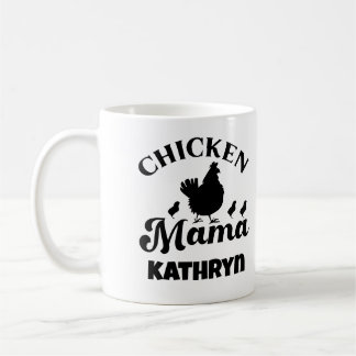 Chicken Mama Mum Poultry Lover Custom Name Mother Coffee Mug