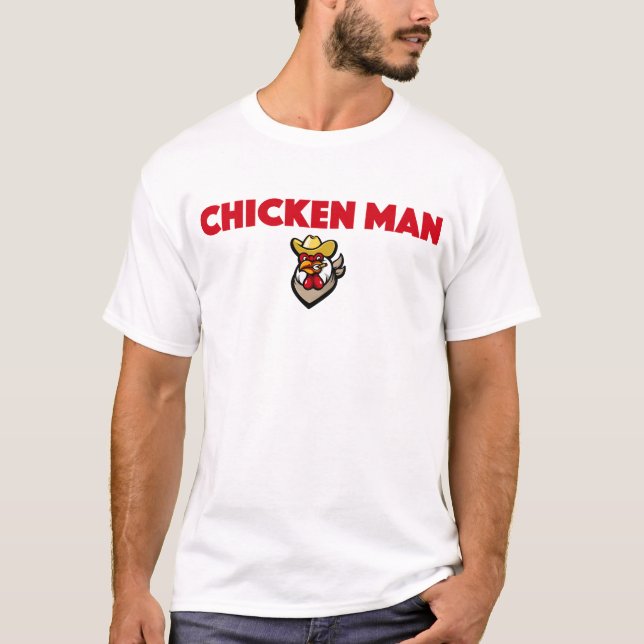 Chicken Man Funny Chicken Lover Farmer T-Shirt (Front)