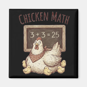 Chicken Math Funny Chalkboard Equation Hen Ckyard  Magnet
