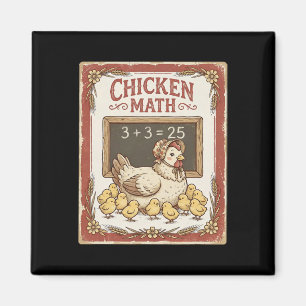 Chicken Math Funny Chalkboard Equation Hen Ckyard Magnet