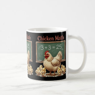 Chicken Math Funny Hen Chalkboard Equation Ckyard Coffee Mug