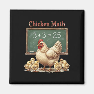 Chicken Math Funny Hen Chalkboard Equation Ckyard  Magnet