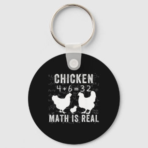 Chicken Math Is Real, Chicken Lover Funny Chicken Key Ring