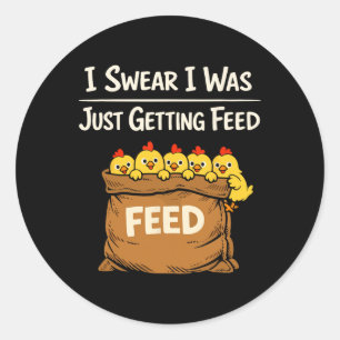 Chicken Math Too Many Chickens Ckyard Poultry Humo Classic Round Sticker