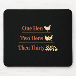 Chicken Math Too Many Chickens Ckyard Poultry Humo Mouse Mat