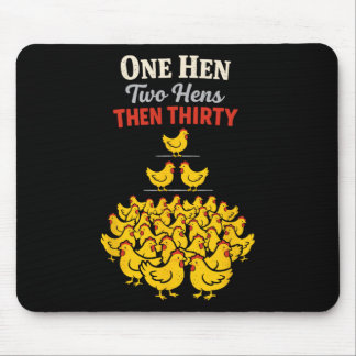 Chicken Math Too Many Chickens Ckyard Poultry Humo Mouse Mat