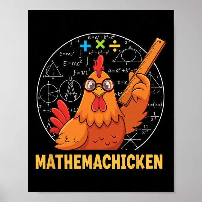 Chicken, Mathemachicken Math Hen  Poster (Front)