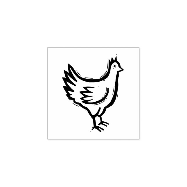 Chicken Meal Stamp DIY Wedding Supply Rustic Style (Imprint)
