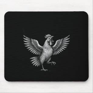 Chicken Meme Caw Funny Sayings Rooster Humor Quote Mouse Mat