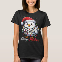 Chicken Merry Christmas Lights Santa Hat Xmas Snow