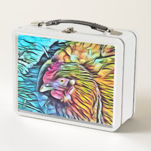 CHICKEN   METAL LUNCH BOX