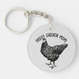 Chicken mom! key ring
