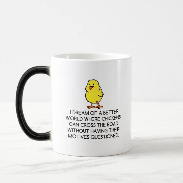 CHICKEN MOTIVES MAGIC MUG (Left)