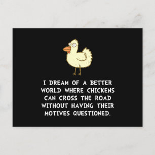 Chicken Motives Postcard