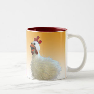 Chicken Mug, Cluck, Cluck, Cluck! Two-Tone Coffee Mug
