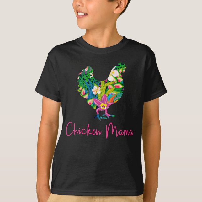 Chicken mum hen peasants farmer woman cute chicken T-Shirt (Front)