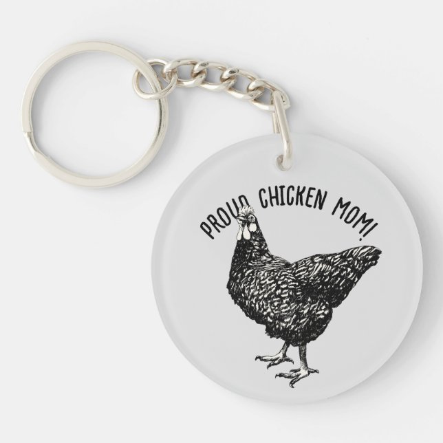 Chicken mum! key ring (Front)