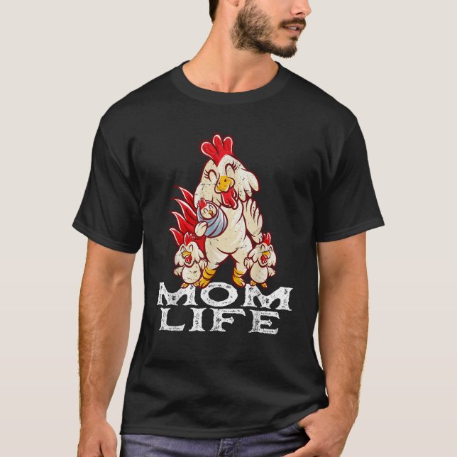 Chicken Mum Life Best Mum Mother Mother s Day Hen  T-Shirt (Front)