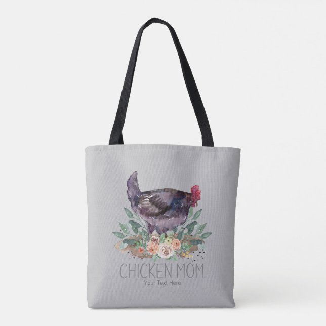 Chicken Mum Organic Farming Gardening Permaculture Tote Bag (Back)
