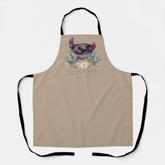 Chicken Mum Organic Farming Permaculture Gardening Apron (Front)