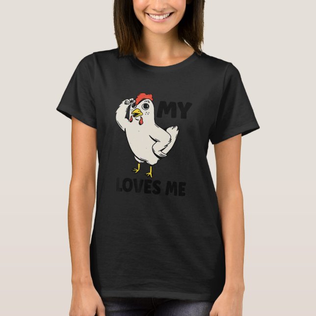 Chicken   My Aunt Loves Me for Nephew & Niece 1 T-Shirt (Front)