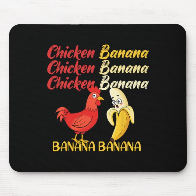 Chicken Nana Funny Meme Random Humour  Mouse Mat (Front)