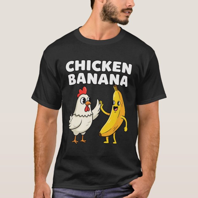 Chicken Nana Highfive Fun  T-Shirt (Front)