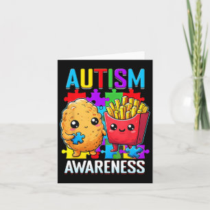 Chicken Nugget And French Fries Autism Awareness F Card