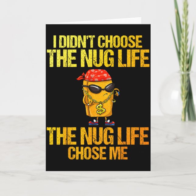 Chicken Nugget Art For Men Women Kids Chicken Nugg Card (Front)