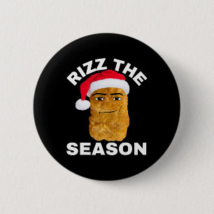 Chicken Nugget Christmas Rizz The Season - Uni-adu 6 Cm Round Badge