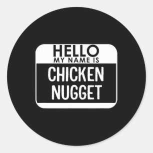 Chicken Nugget Costume Fun Easy Last Minute Hallow Classic Round Sticker