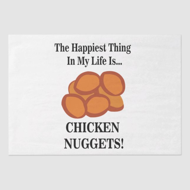 Chicken Nugget Fast Food Funny Chicken Nugget Tissue Paper (Front)