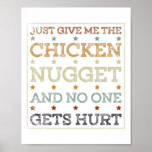 Chicken Nugget Funny Gift Turkey Trot Thanksgiving Poster
