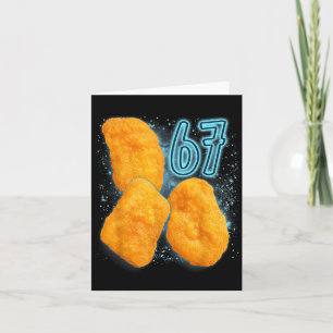 Chicken Nugget Lover 67 Meme Six Seven Fried Chick Card