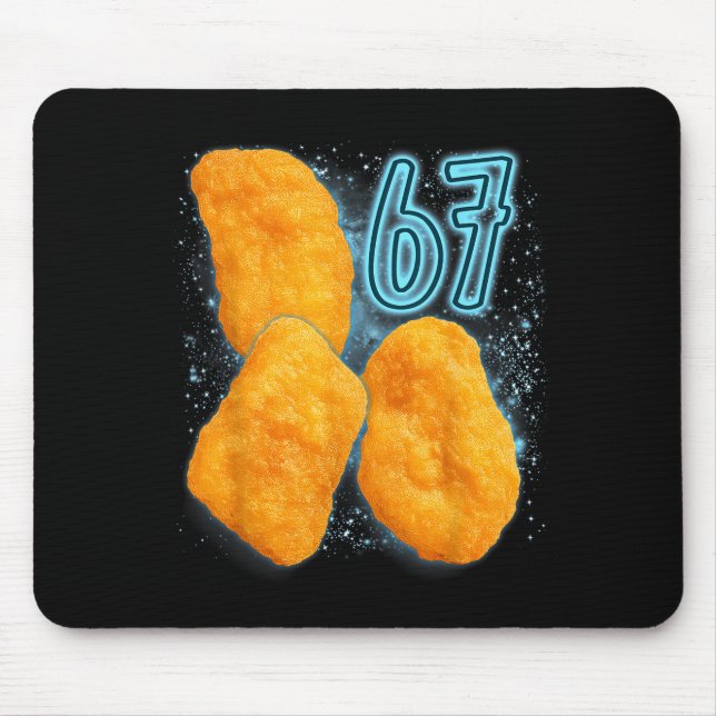 Chicken Nugget Lover 67 Meme Six Seven Fried Chick Mouse Mat (Front)