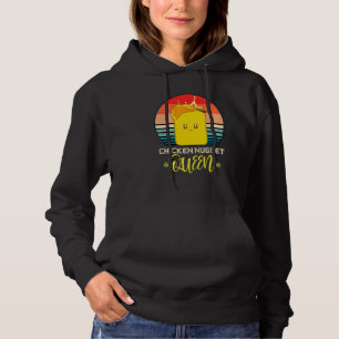 Chicken Nugget Queen Foodie Women Retro Chicken Nu Hoodie