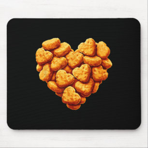 Chicken Nuggets Are My Valentine Heart Funny Valen Mouse Mat