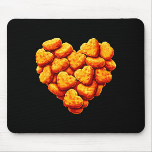 Chicken Nuggets Are My Valentine Heart Funny Valen Mouse Mat