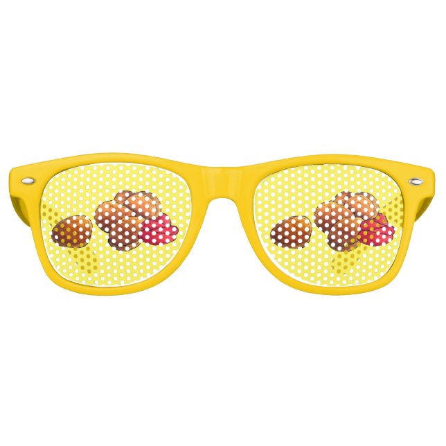 Chicken Nuggets Ketchup Junk Fast Food Foodie Retro Sunglasses (Front)