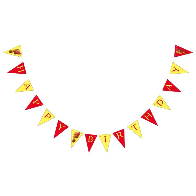 Chicken Nuggets Ketchup Junk Food Birthday Party Bunting (All)