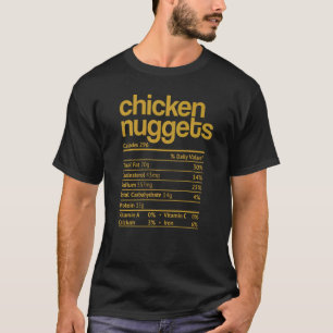 Chicken Nuggets Nutrition Fact Thanksgiving Christ T-Shirt