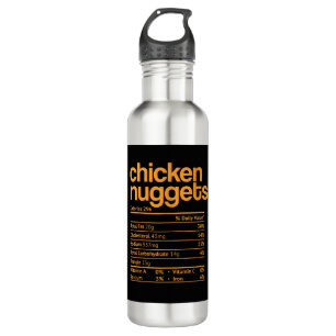 Chicken Nuggets Nutrition Facts Funny Thanksgiving 710 Ml Water Bottle