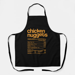 Chicken Nuggets Nutrition Facts Funny Thanksgiving Apron