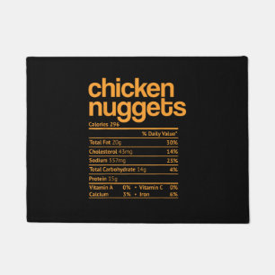 Chicken Nuggets Nutrition Facts Funny Thanksgiving Doormat