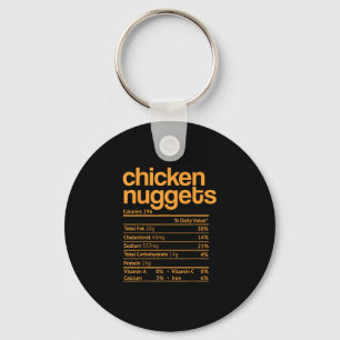 Chicken Nuggets Nutrition Facts Funny Thanksgiving Key Ring