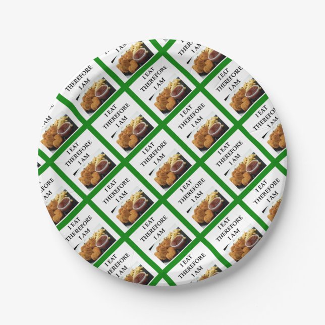 chicken nuggets paper plate (Front)